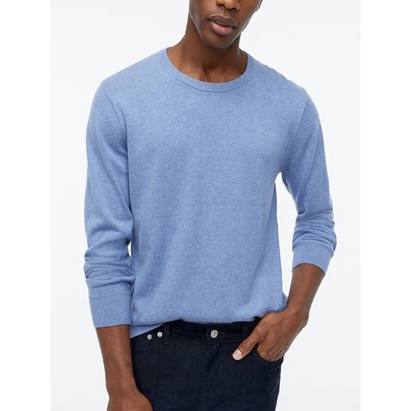 J Crew Factory Sweater-Tee Mens XL Blue Long Sleeve Cotton Crewneck Preppy AZ229 - Picture 1 of 12